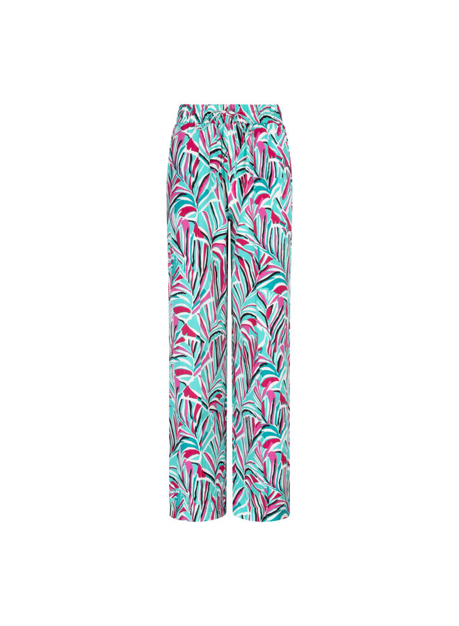 Broek Cassidy palm leaves print