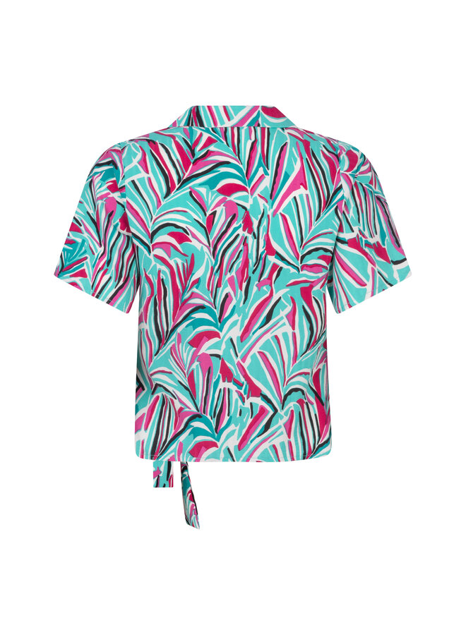 Blouse Julieta palm leaves print