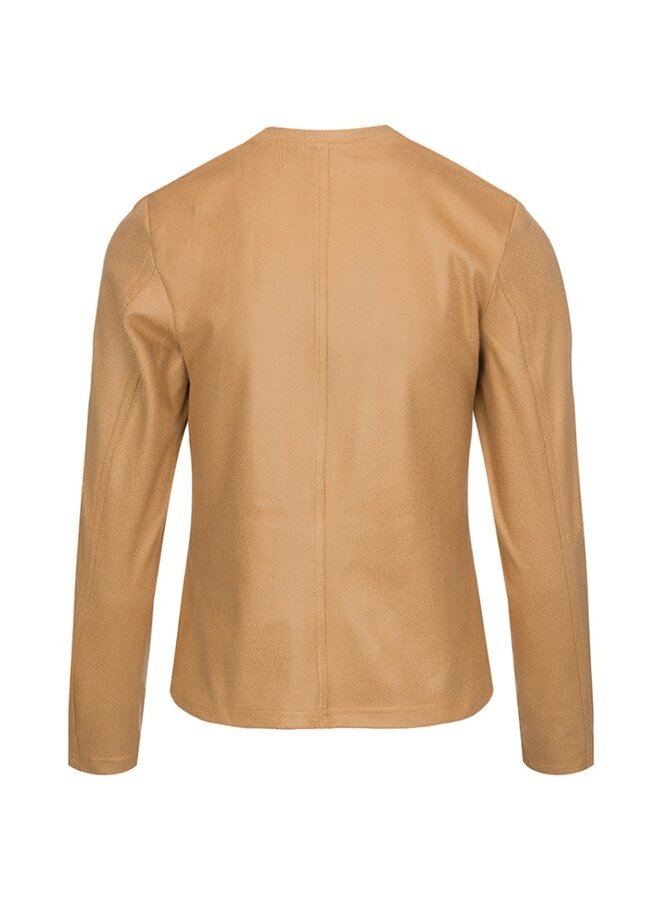 Jacket Athena Coated suede camel