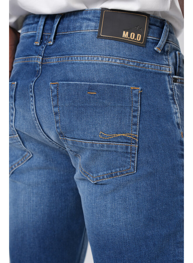 Broek Marcel slim mid blue