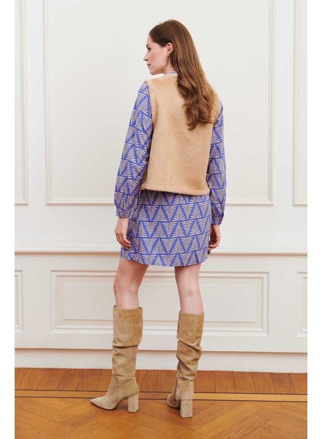 Jurk Sem zigzag leaves print