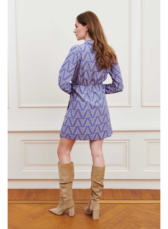 Jurk Sem zigzag leaves print