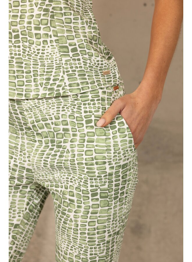 Broek Serena flared croc print