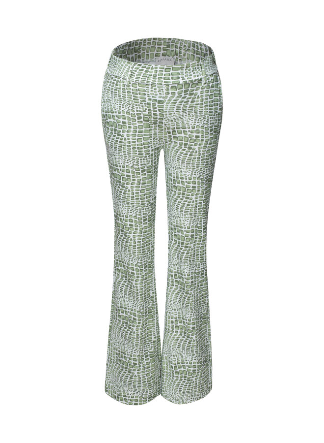 Broek Serena flared croc print