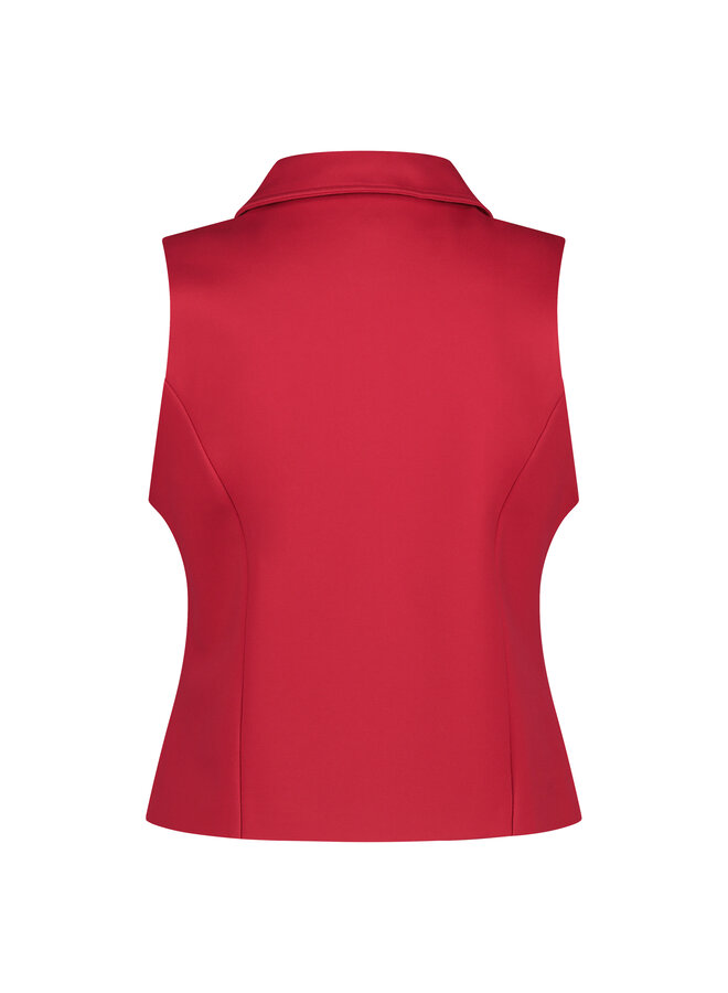 Gilet Waistcoat Zipper Punta red