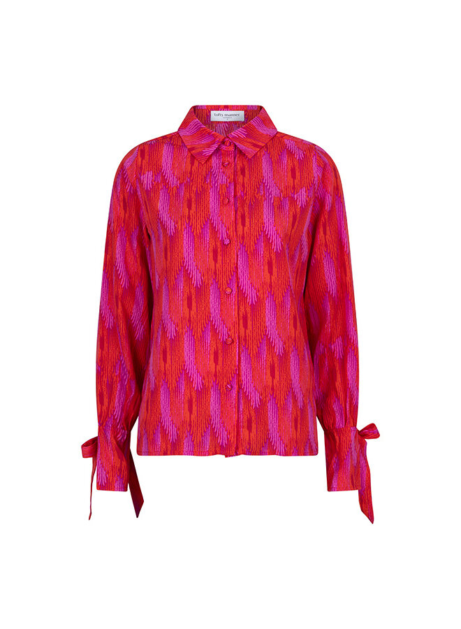 Blouse Fem feather print