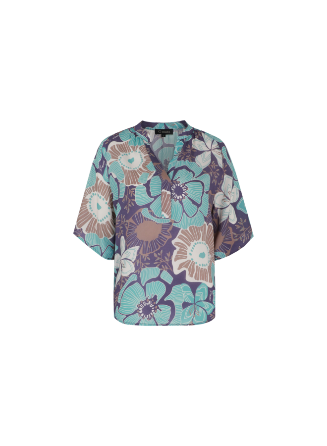 Top Giselle gray grape/green mint