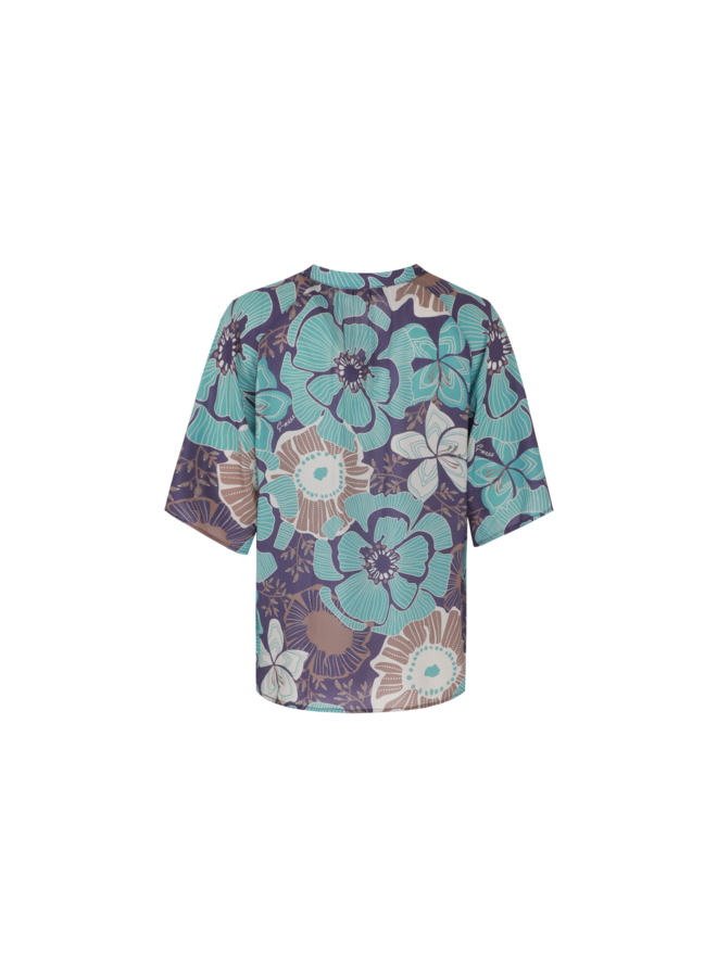 Top Giselle gray grape/green mint