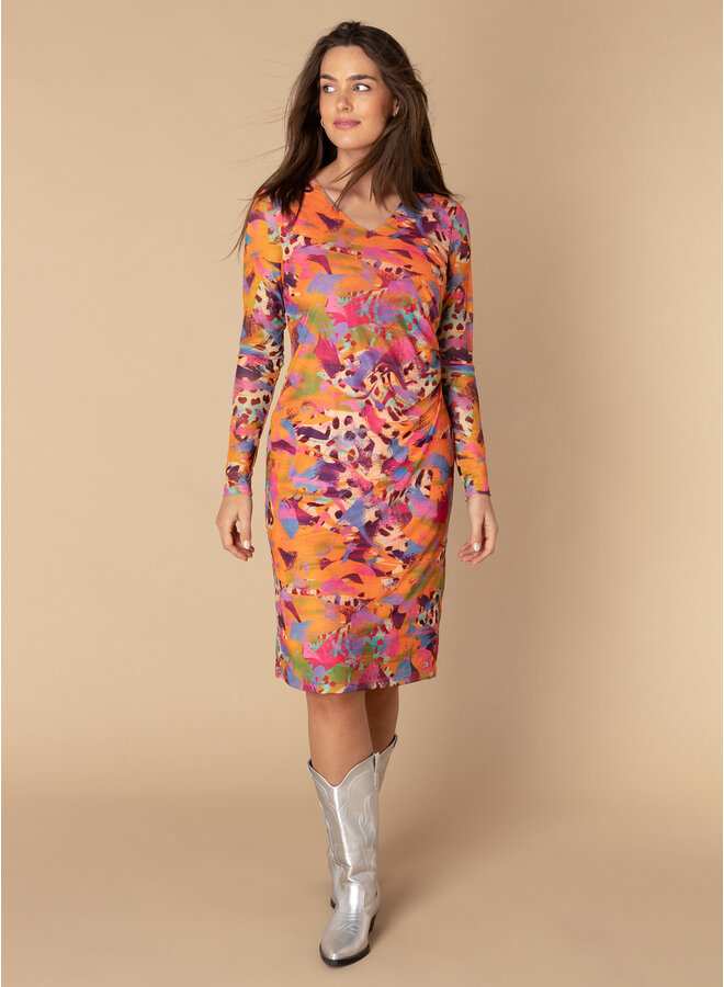 Jurk Noah bright rose/multi color