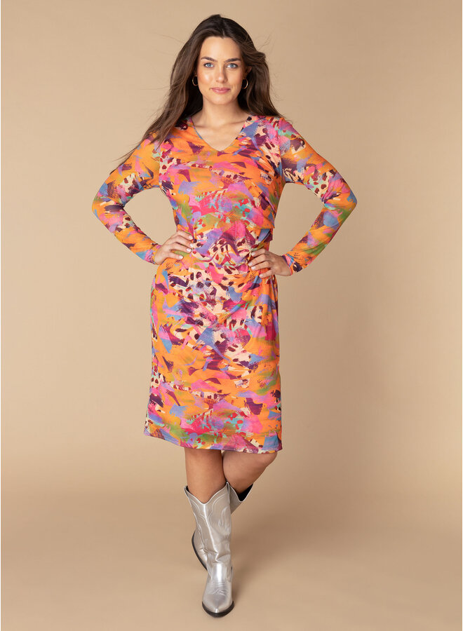 Jurk Noah bright rose/multi color