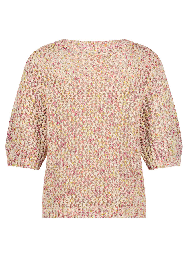 Top Jolene melange multi raspberry