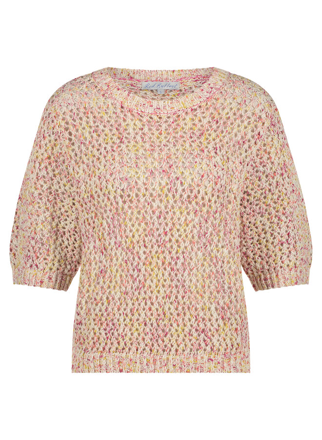 Top Jolene melange multi raspberry