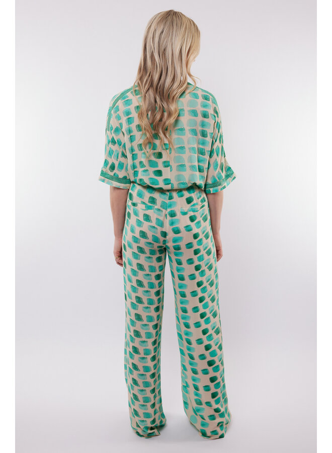 Broek Zafra sand/pool blue