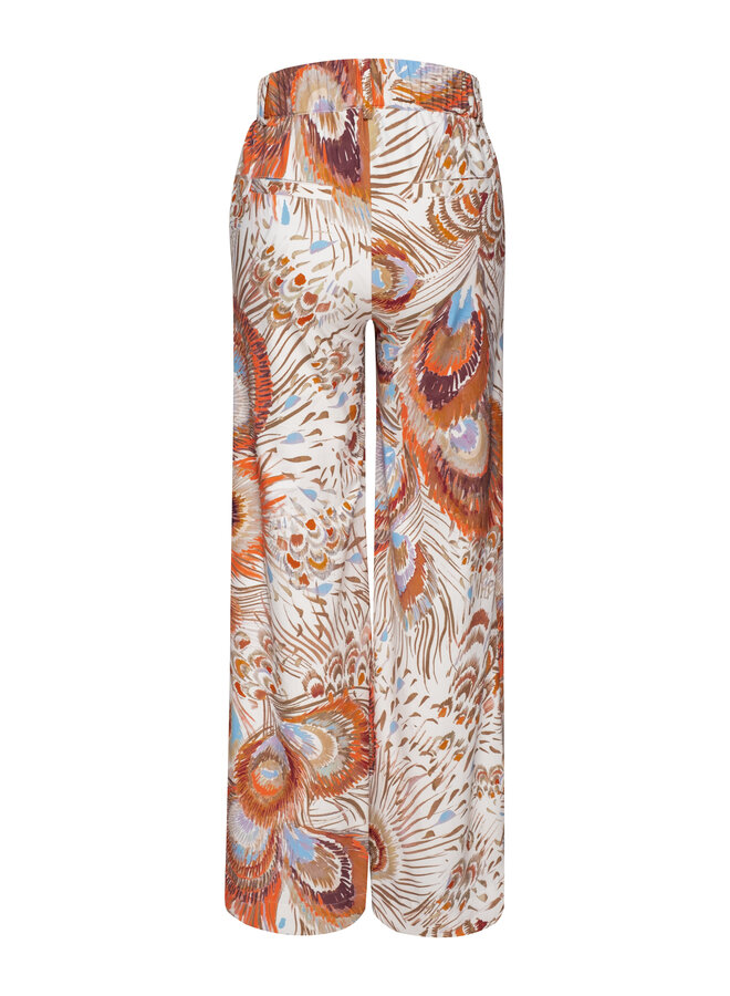 Broek Lise peacock print