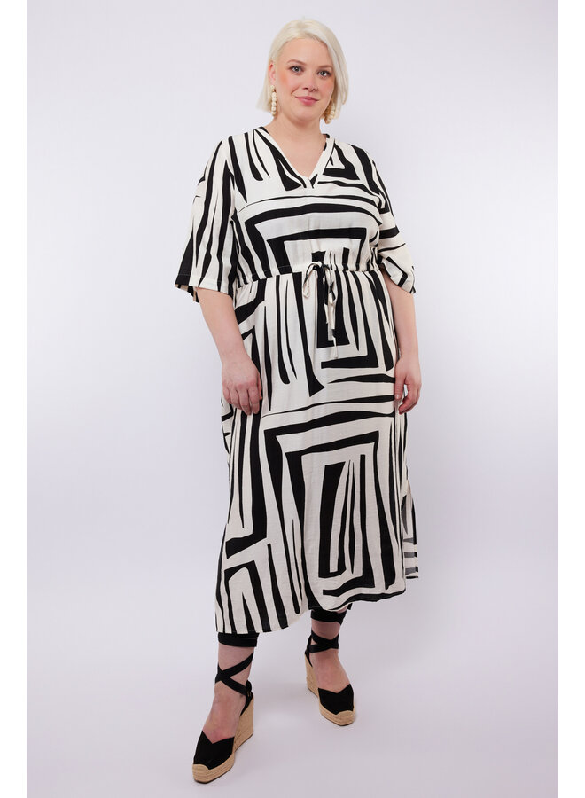 Jurk Yolima offwhite/black