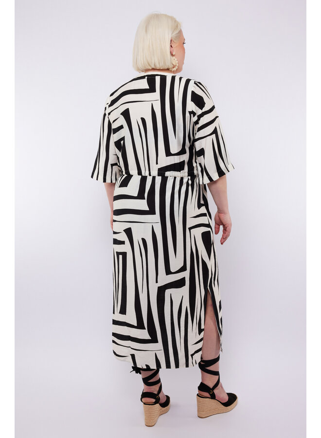 Jurk Yolima offwhite/black
