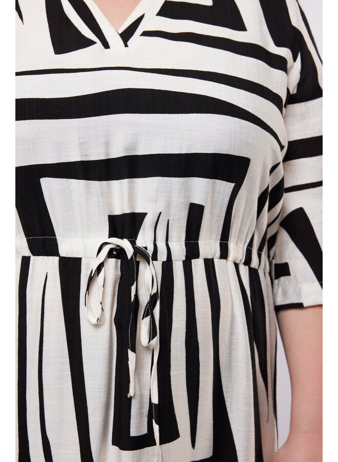 Jurk Yolima offwhite/black