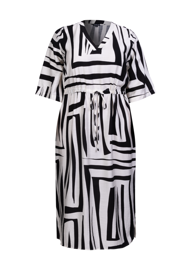 Jurk Yolima offwhite/black