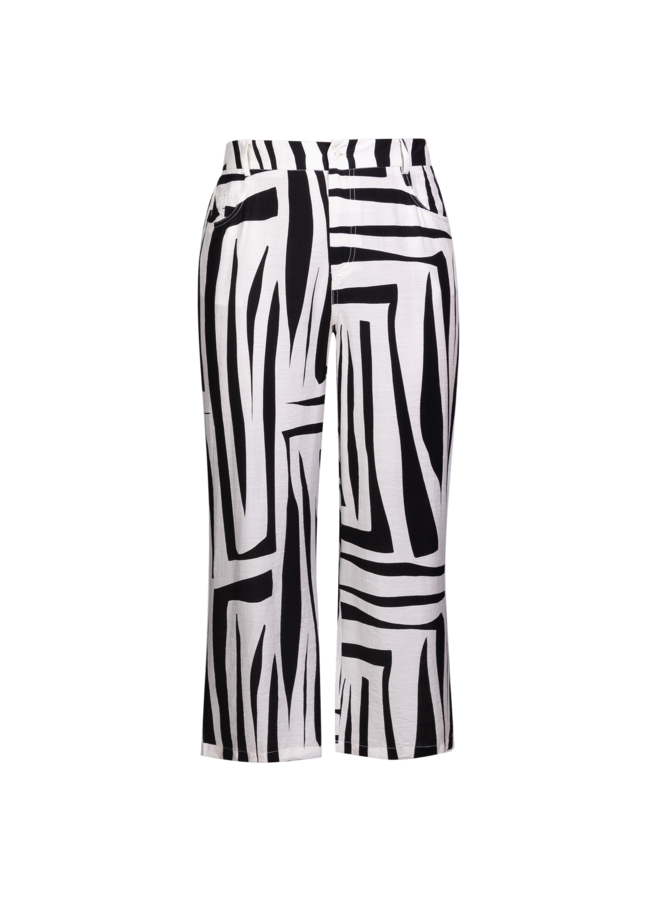 Broek Pepa offwhite/black