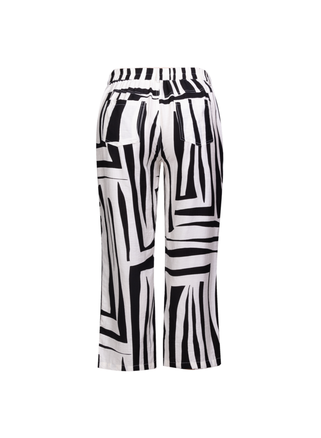 Broek Pepa offwhite/black