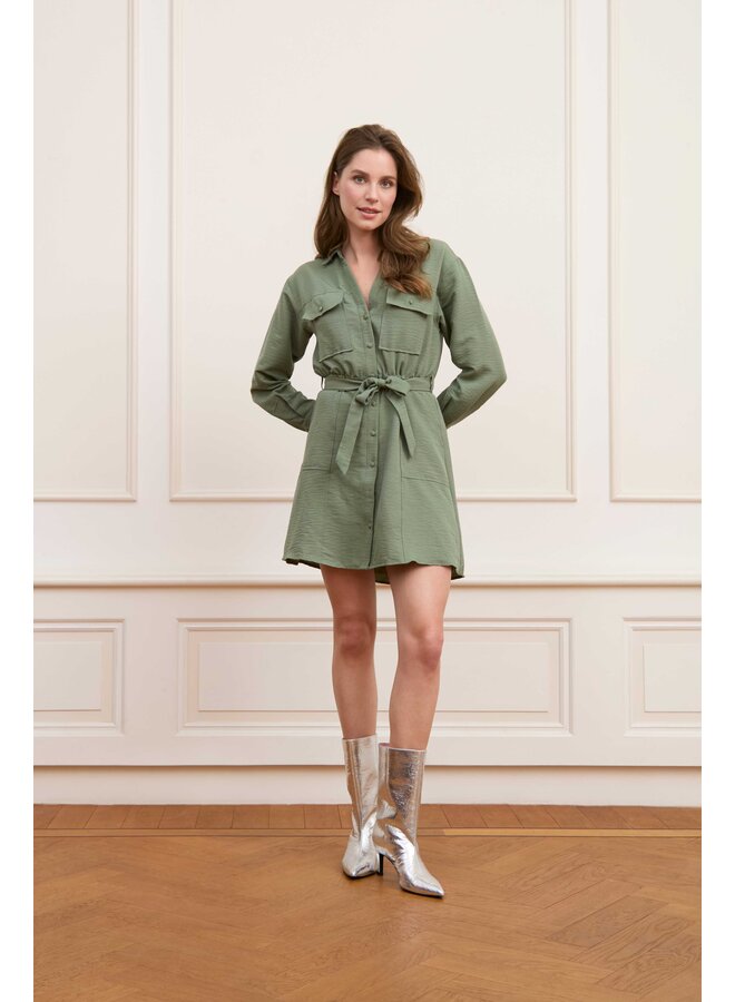 Jurk Gabrielle dark green