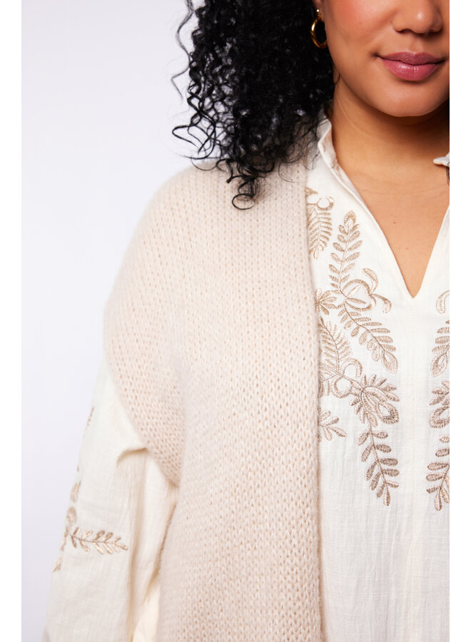 Vest Halle knit cardigan sand
