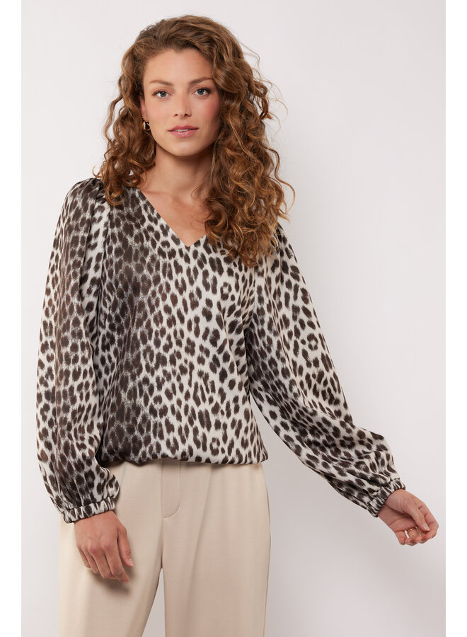 Top Bilie sand/olive green