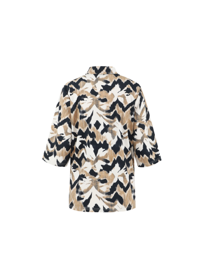 Blouse Uma light camel/black