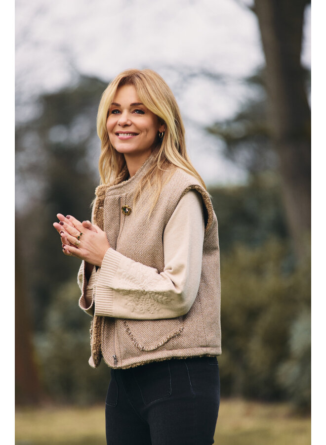 Gilet Kamala oak buff/wood ash