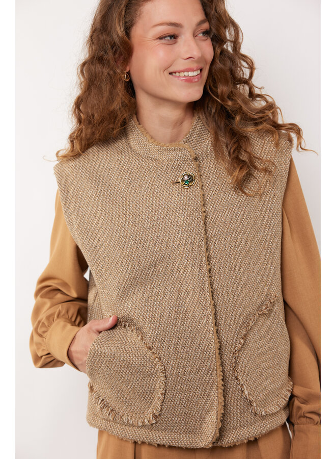 Gilet Kamala oak buff/wood ash