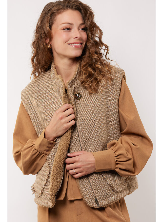 Gilet Kamala oak buff/wood ash