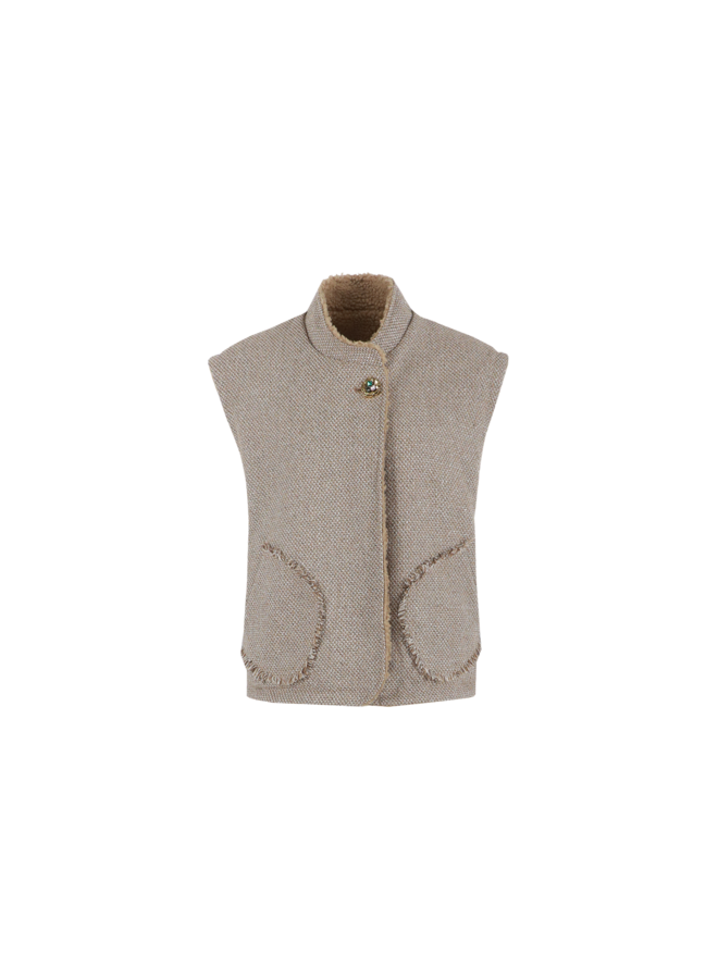 Gilet Kamala oak buff/wood ash