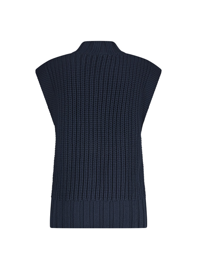 Spencer Sleeveless cable navy