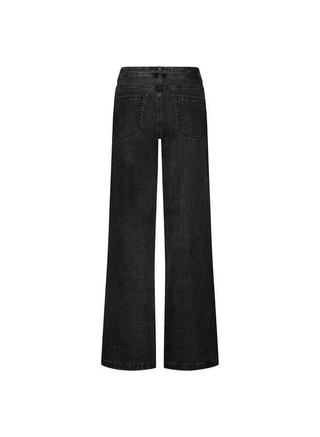 Broek Claudette denim & belt black