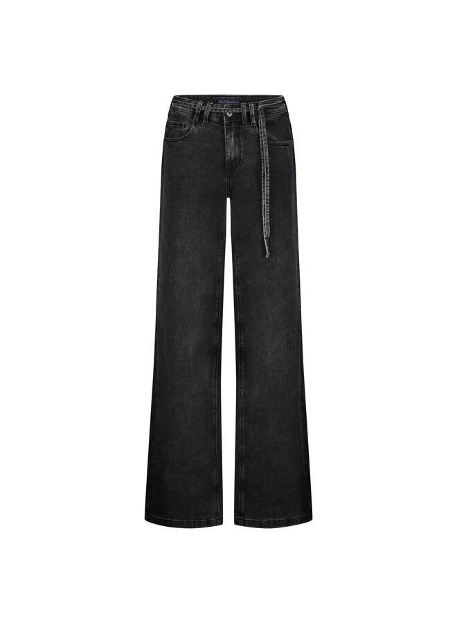 Broek Claudette denim & belt black