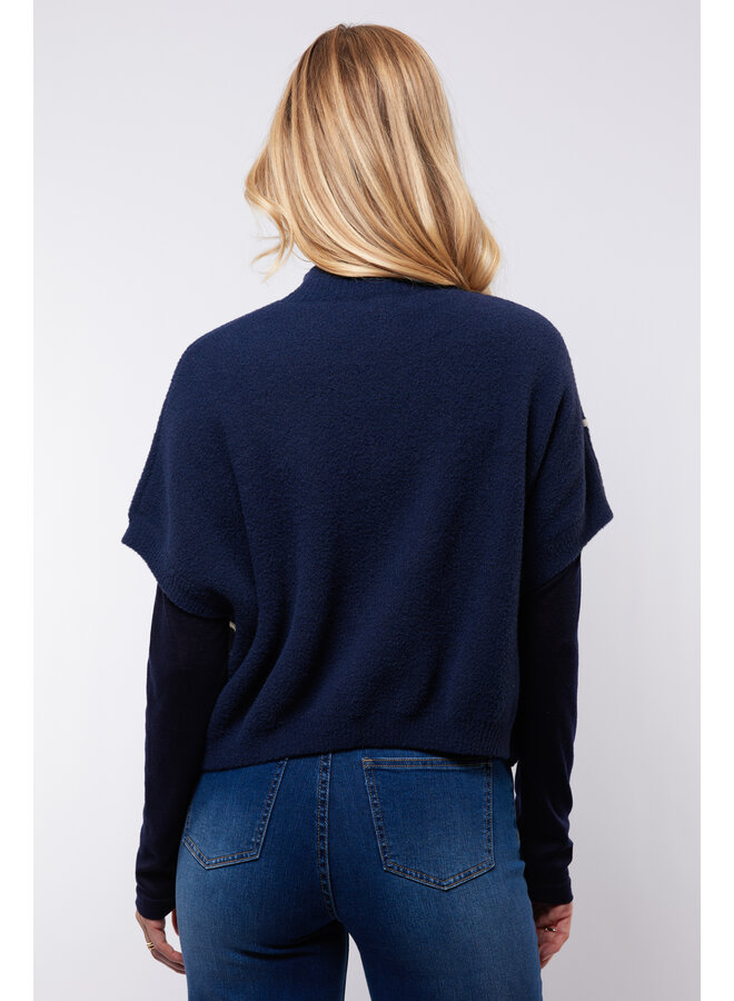 Gilet Violette midnight blue/sand