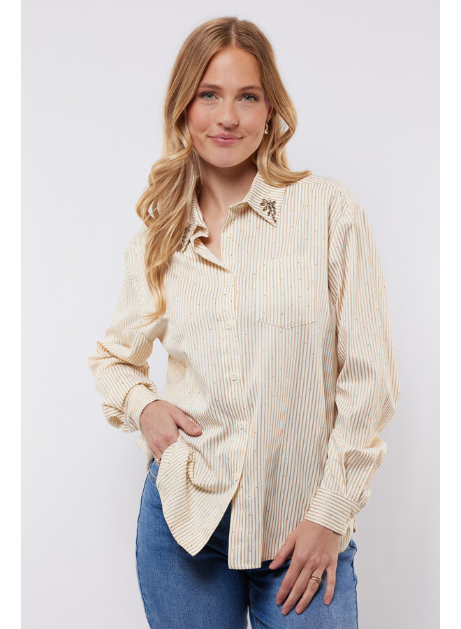 Blouse Lyllith offwhite/light camel