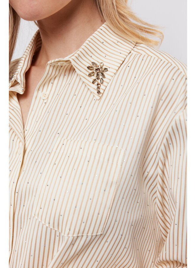 Blouse Lyllith offwhite/light camel