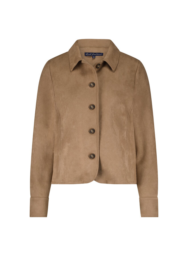 Jacket Faux Suede almond