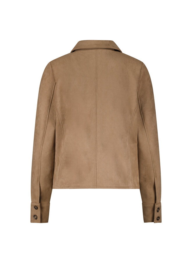 Jacket Faux Suede almond