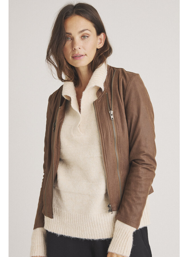 Jacket Athena coated suede carafe