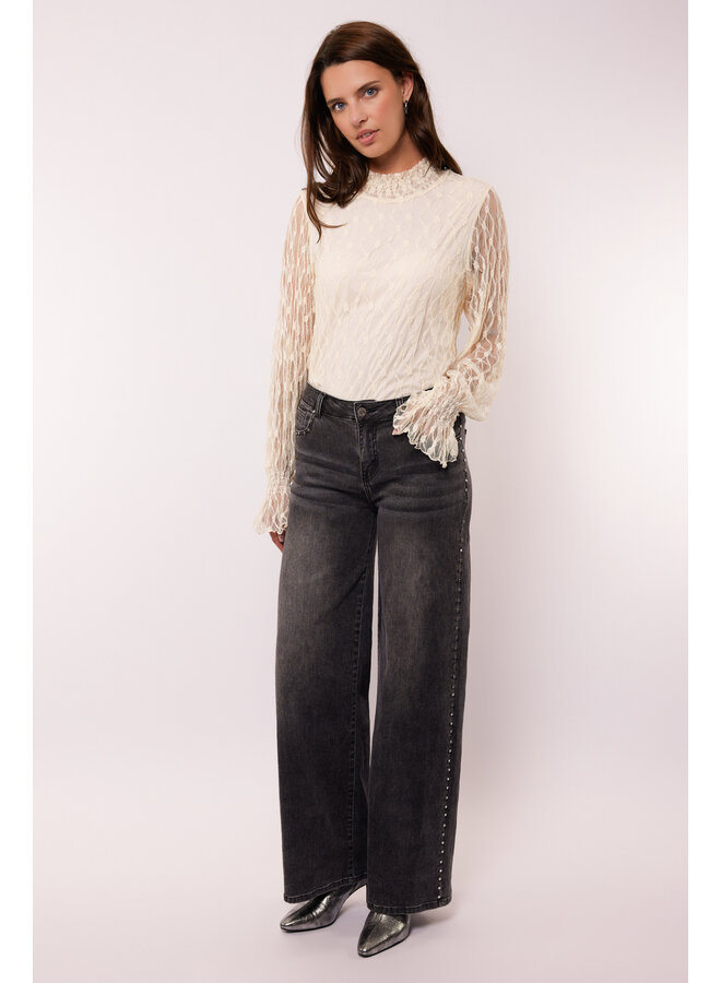 Broek Neona jeans denim dark gray