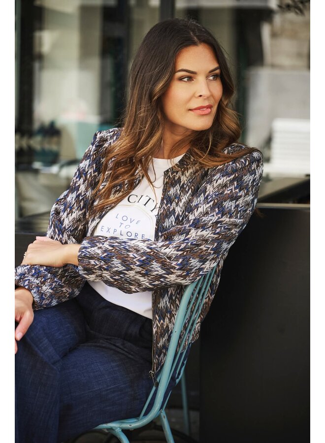 Jacket 254 Sonja mocha/multi