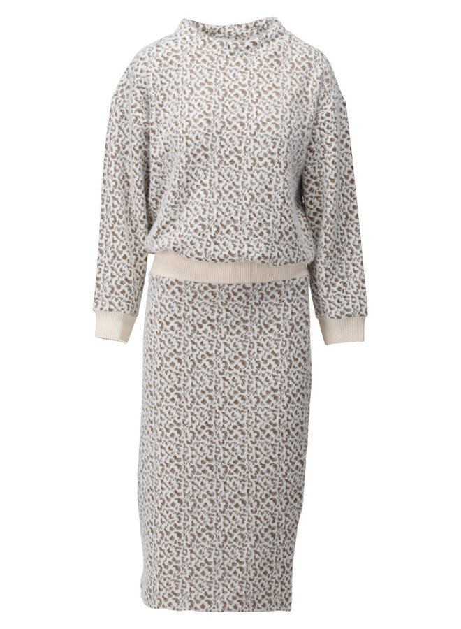 Jurk B490 midi met patroon