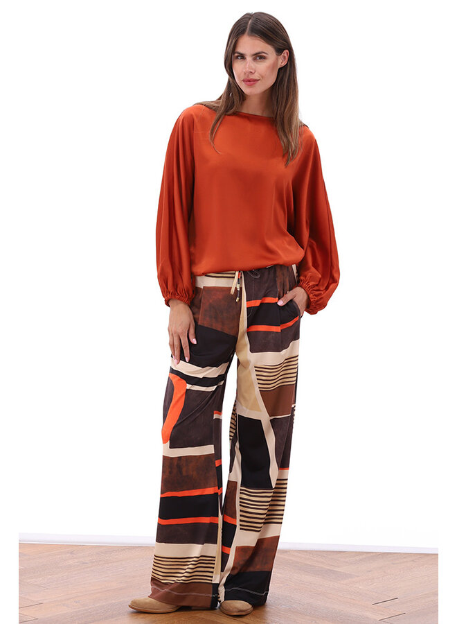 Broek wijd met design B310
