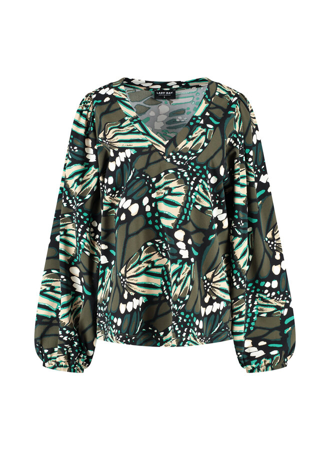 Top Tress  butterfly print