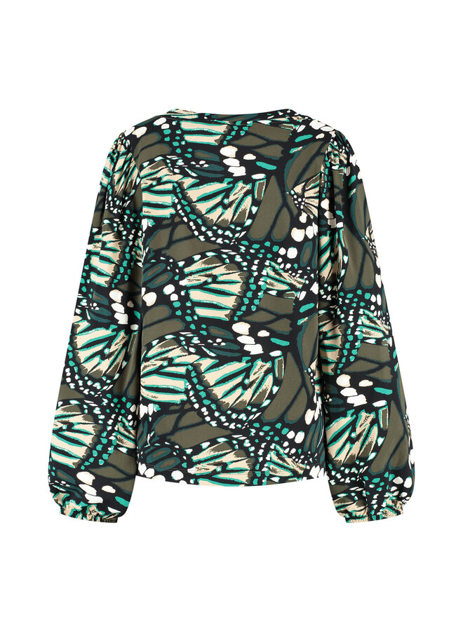 Top Tress  butterfly print