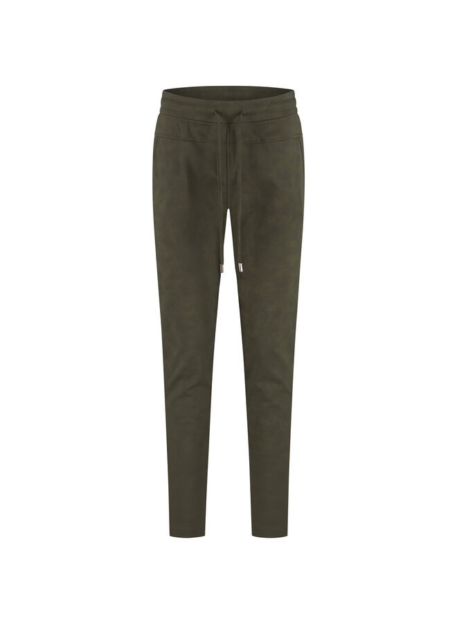 Broek Phoebe Brushed dark olive