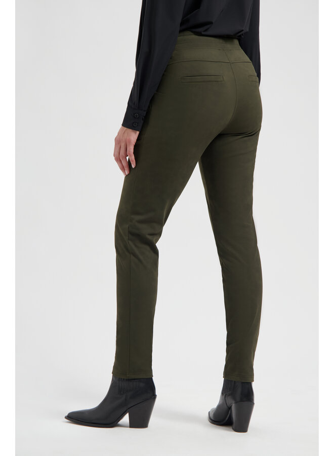 Broek Phoebe Brushed dark olive