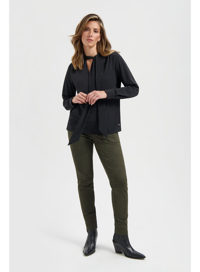 Broek Phoebe Brushed dark olive